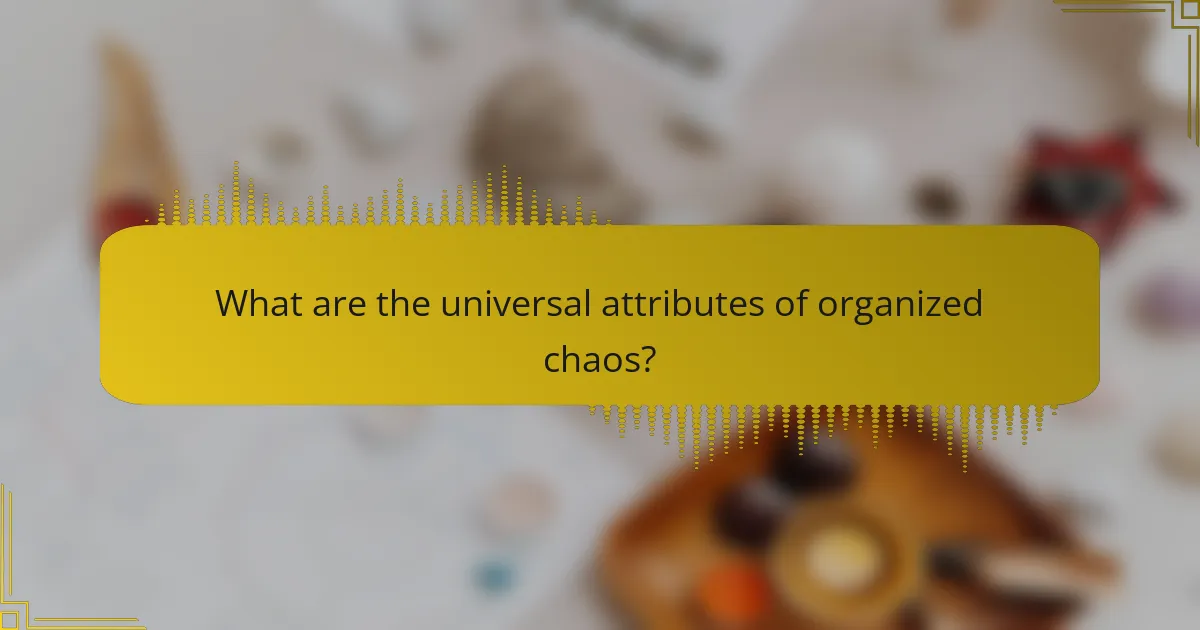 What are the universal attributes of organized chaos?