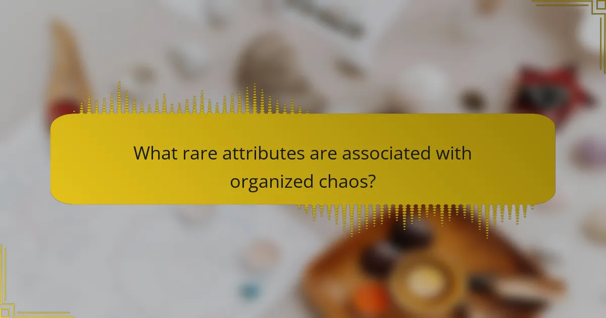What rare attributes are associated with organized chaos?