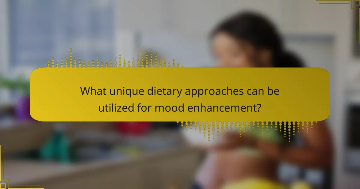 What unique dietary approaches can be utilized for mood enhancement?